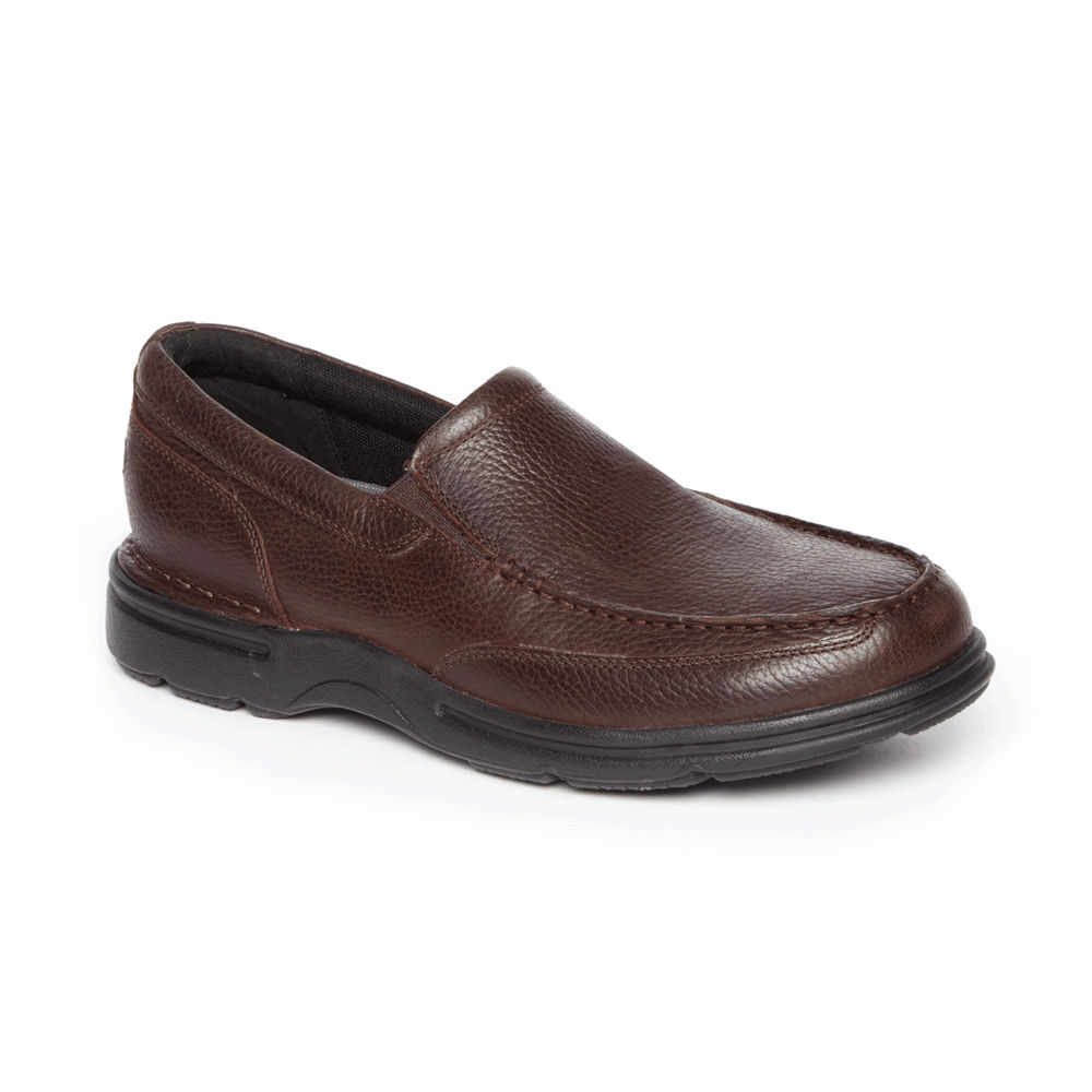 Sapato Vela Rockport Homem Marrom Escuro - Prowalker Eureka Plus - 08426LXGW